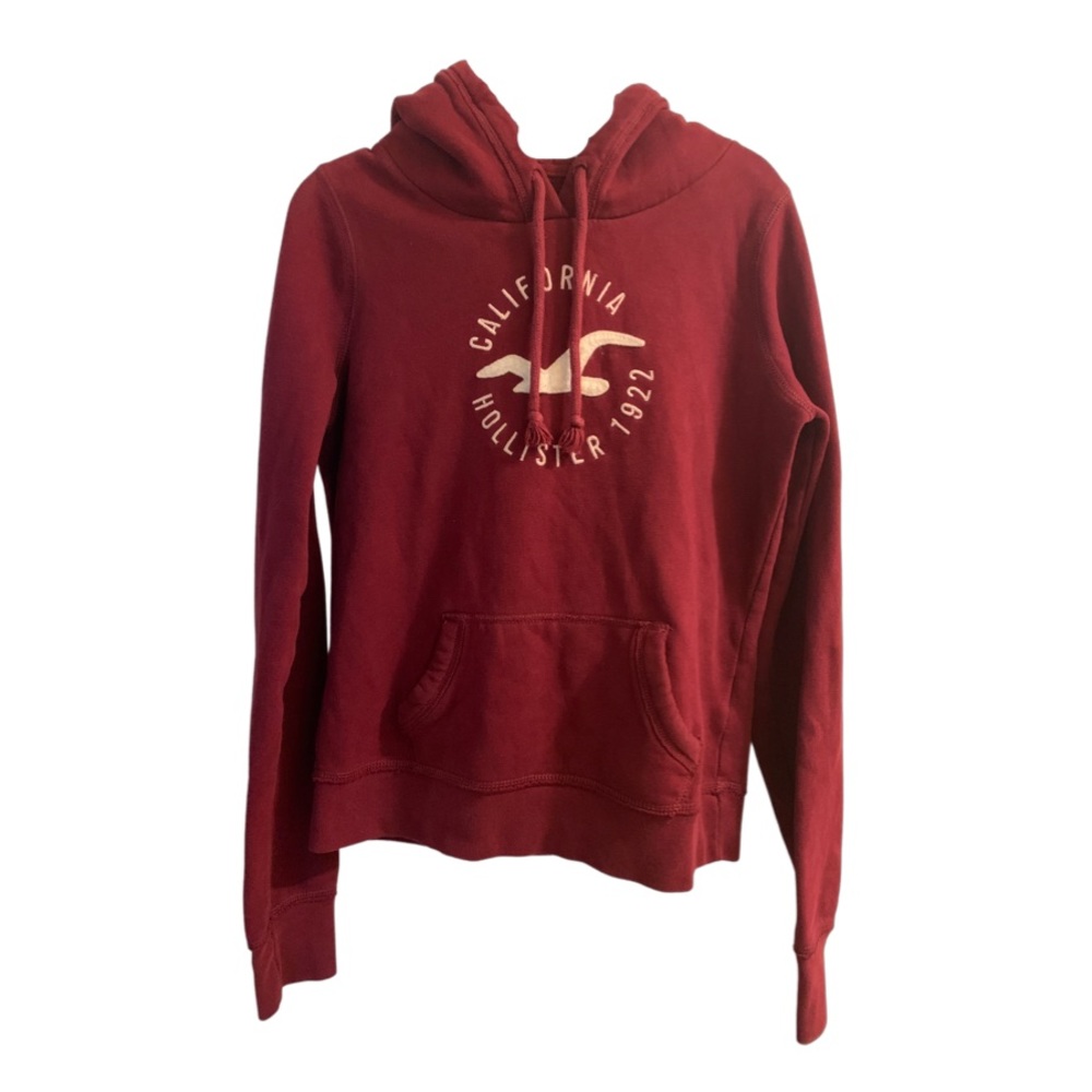 Burgundy Hollister Hoodie Women M Great Condition